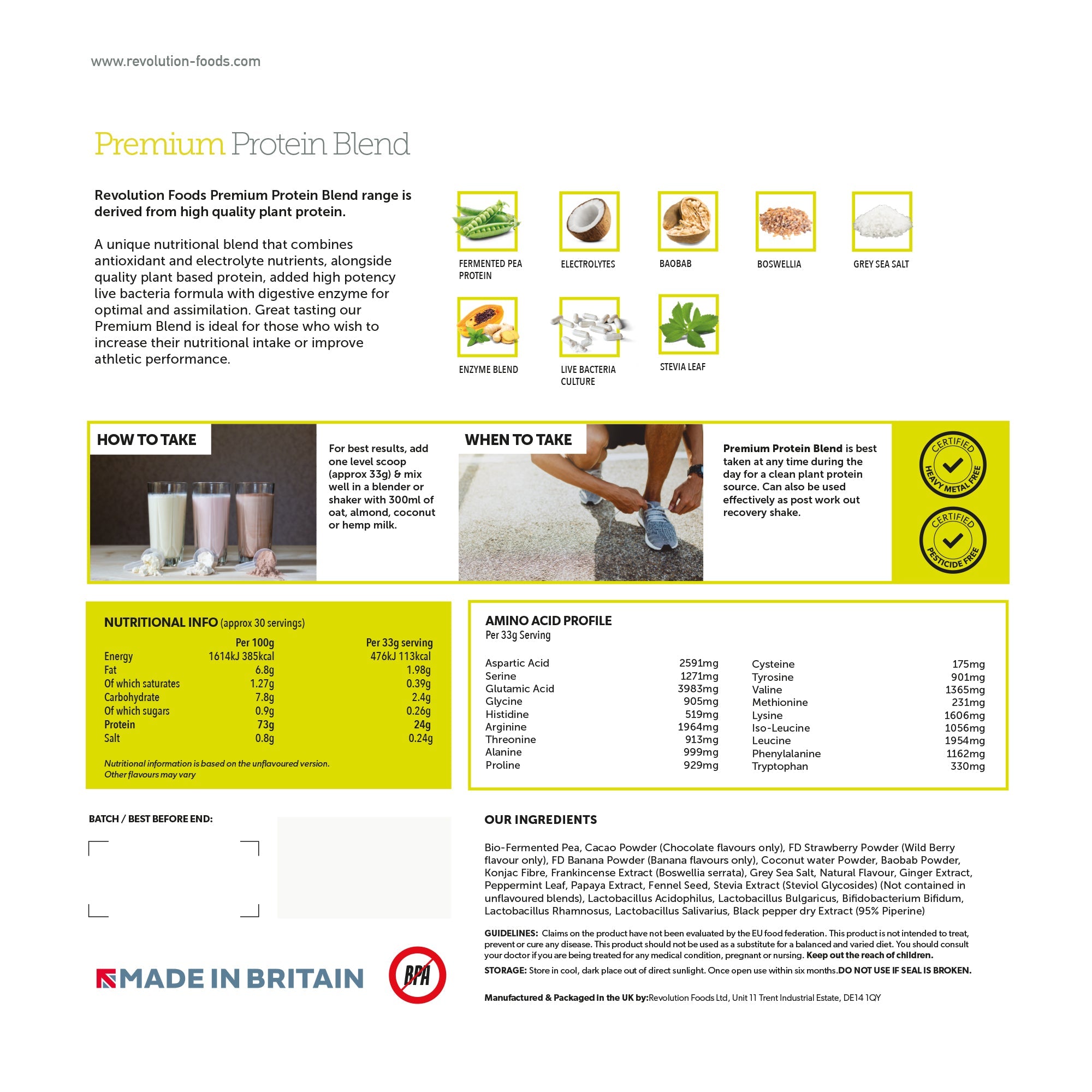 Premium Blend Protein Powder