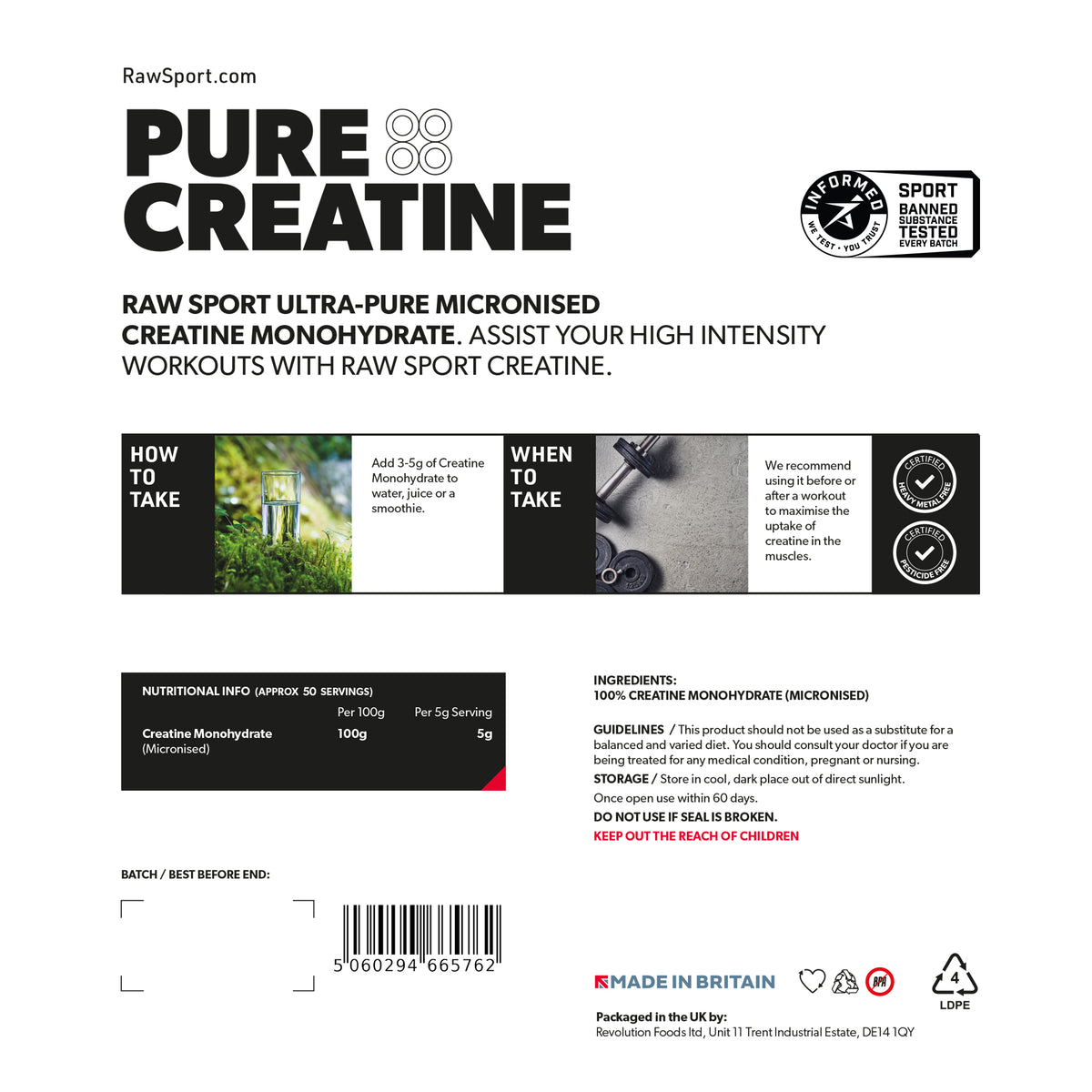 Vegan Creatine Monohydrate