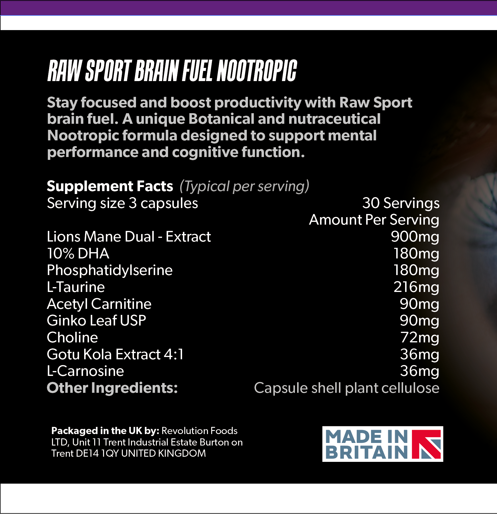 Brain Fuel Nootropic - Revolution Foods (pioneers in plant nutrition)